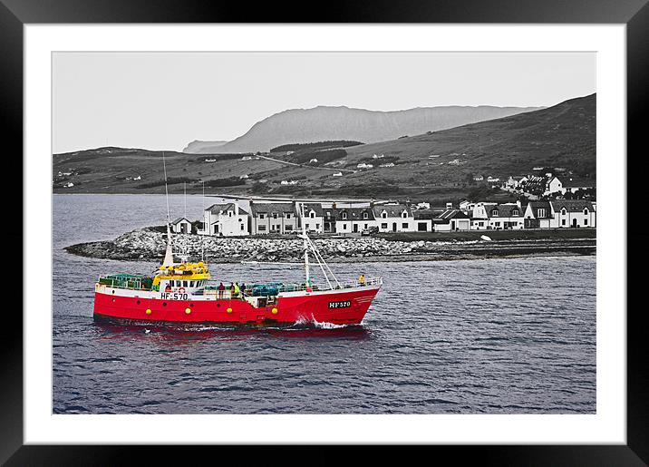 Sailing Into Ullapool Harbour Framed Mounted Print by Jacqi Elmslie