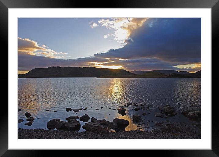 Sunset on Loch Tarff Framed Mounted Print by Jacqi Elmslie