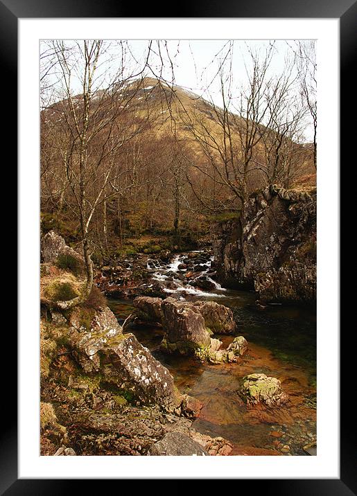 Glen Nevis and Stob Ban Framed Mounted Print by Jacqi Elmslie