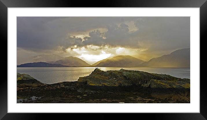 Sunset Over Loch Linnhe Framed Mounted Print by Jacqi Elmslie
