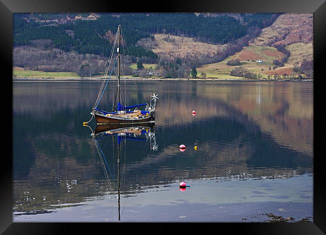 Boat on Loch Leven Framed Print by Jacqi Elmslie