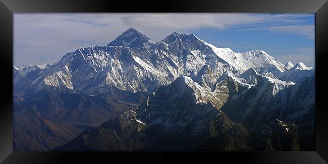 Himalayan Mountain Peaks Framed Print by Jacqi Elmslie