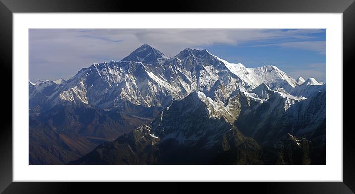 Himalayan Mountain Peaks Framed Mounted Print by Jacqi Elmslie