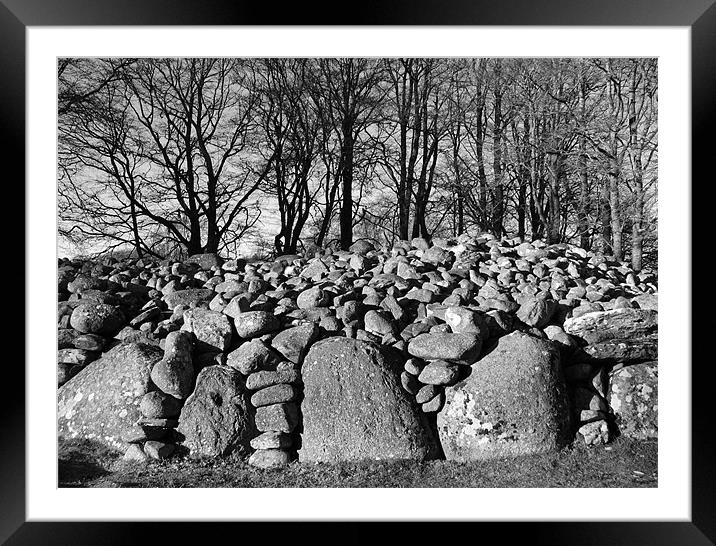The Ancient Stones of Clava Framed Mounted Print by Jacqi Elmslie