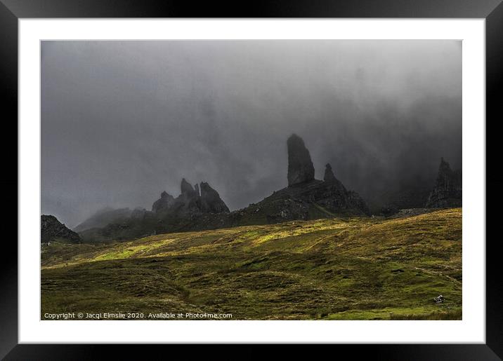 Mist Clouds on The Storr Isle of Skye Framed Mounted Print by Jacqi Elmslie