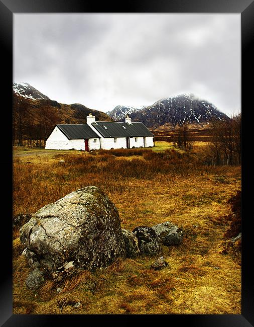 Black Rock Cottage, Glencoe, Scotland Framed Print by Jacqi Elmslie