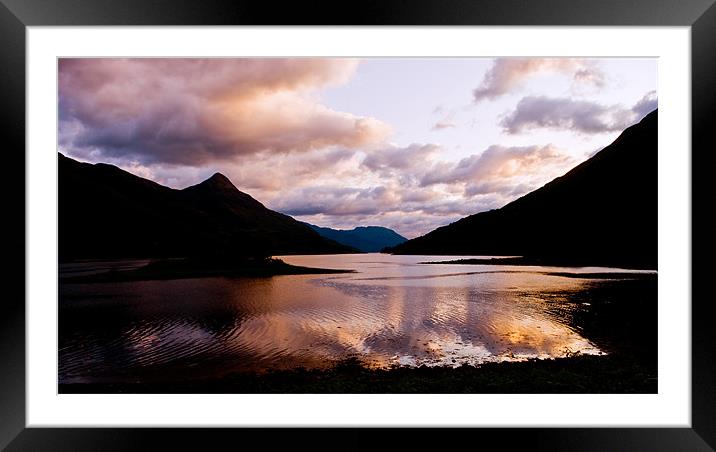 Loch Leven Sunset Framed Mounted Print by Jacqi Elmslie