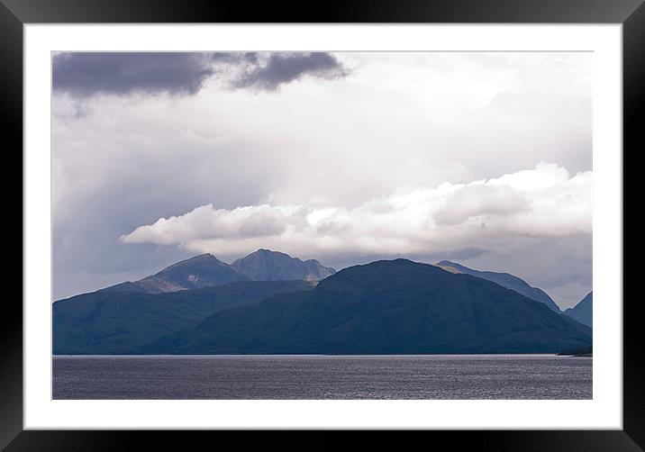 The Morvern Hills from Ballachulish Framed Mounted Print by Jacqi Elmslie