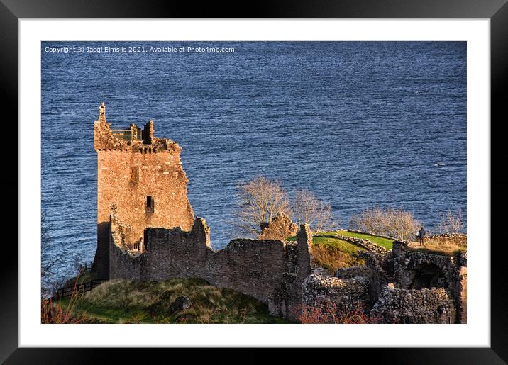 Urquhart Castle Grant Tower, Ruins Loch Ness Framed Mounted Print by Jacqi Elmslie