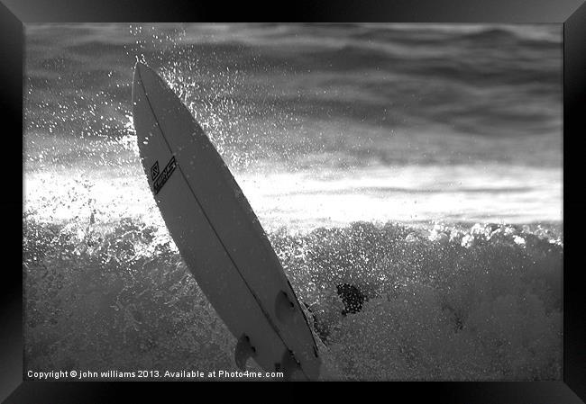 Surfboard Framed Print by john williams