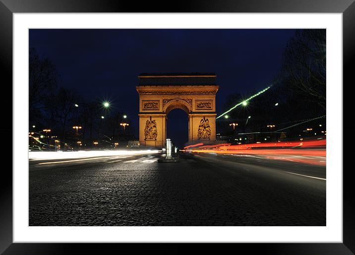 arc de triomphe Framed Mounted Print by john williams