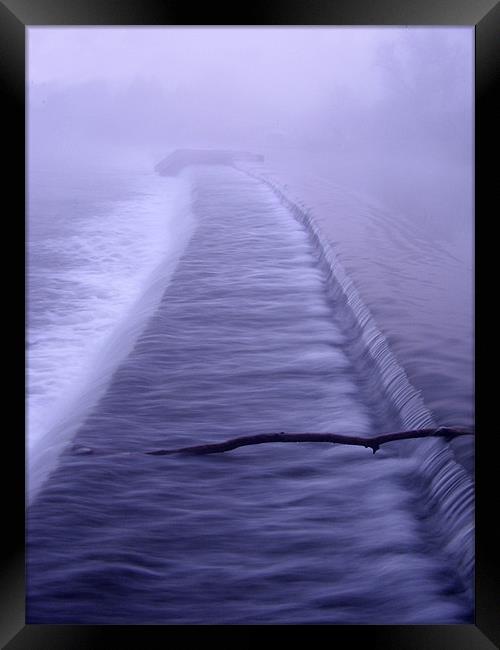 Misty Weir Framed Print by Dave Hayward