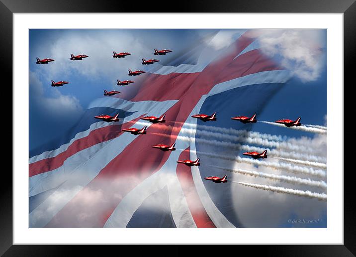 Display  (Red Arrows) Framed Mounted Print by Dave Hayward