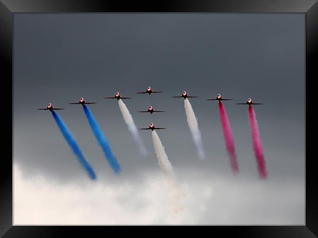 Red Arrows Framed Print by Dave Hayward
