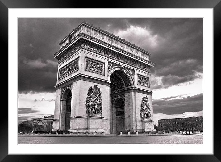 The Arc De Triomphe Framed Mounted Print by Jim kernan