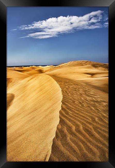 Malpalomas Sand Dunes Framed Print by Jim kernan