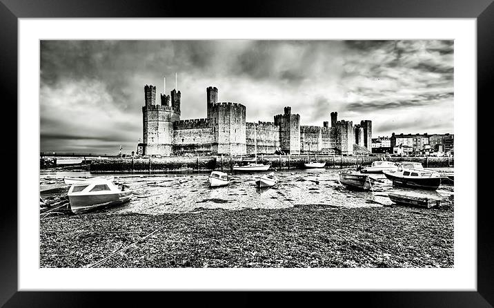 Caernarfon Castle, Wales Framed Mounted Print by Jim kernan