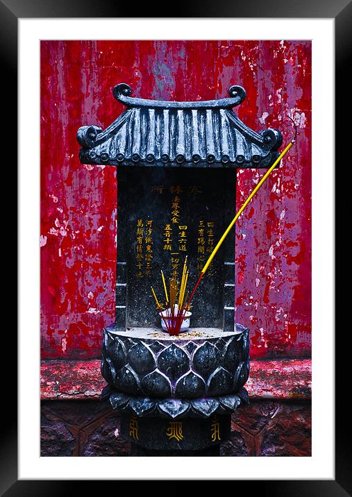 Chinese Prayer Altar Framed Mounted Print by Alexander Mieszkowski