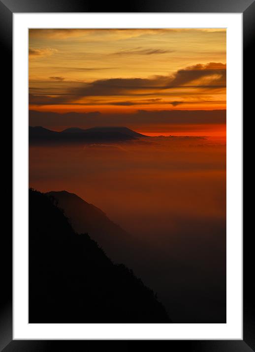 Mount Bromo Sunrise Framed Mounted Print by Alexander Mieszkowski