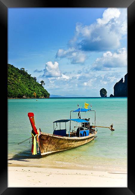 Thailand Boat Framed Print by Alexander Mieszkowski