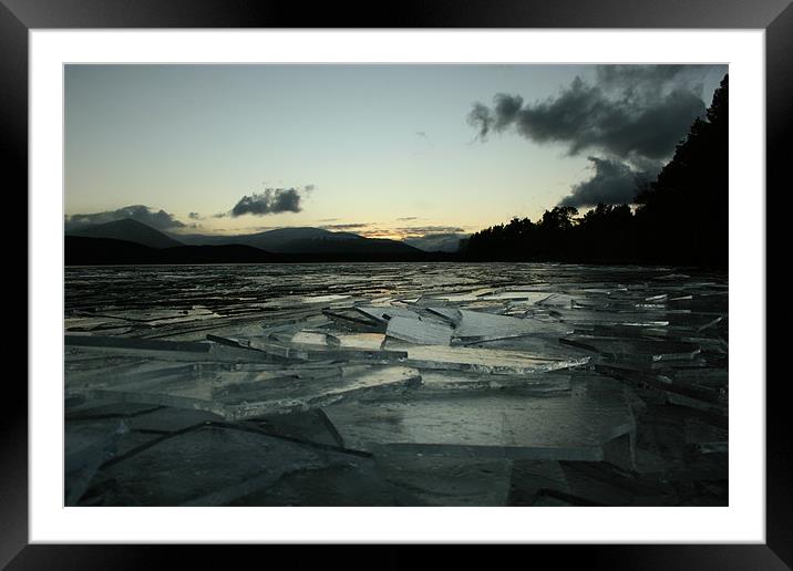 Icy Loch Morlich Framed Mounted Print by James Buckle