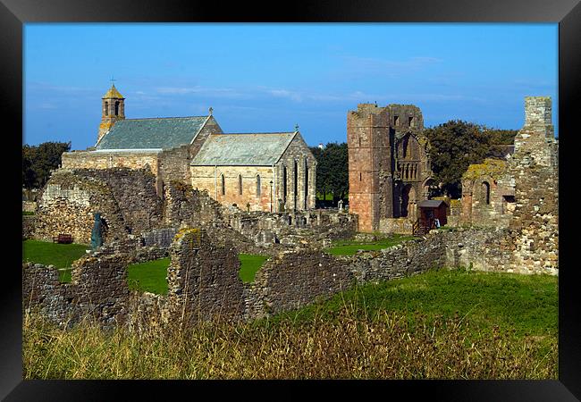 Lindisfarne Priory on the Holy Island Framed Print by Geoff Pickering
