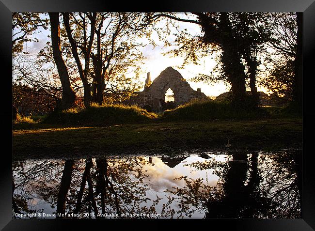 Mystical ruins of Bonamargy Priory, Ballycastle Framed Print by David McFarland