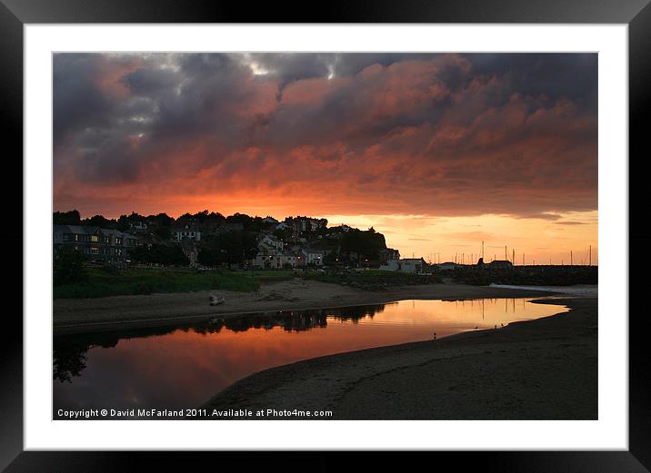 Serene Ballycastle Sunset Framed Mounted Print by David McFarland