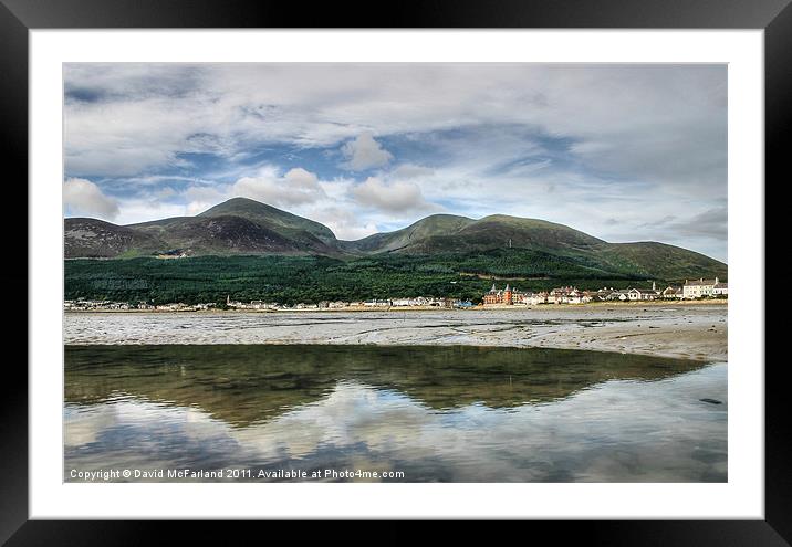 Newcastle beach, County Down Framed Mounted Print by David McFarland