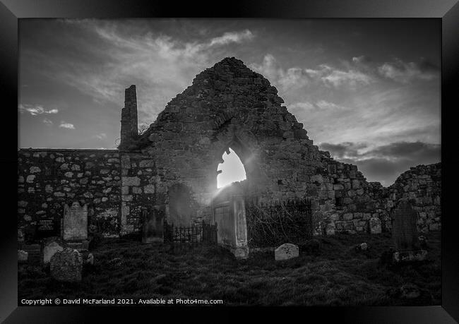 Lead kindly light at Ballymargy, Ballycastle Framed Print by David McFarland