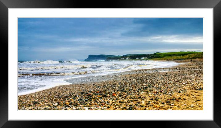 Walk with your thoughts at Ballycastle Framed Mounted Print by David McFarland