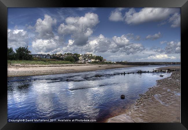 Margy River at low tide Framed Print by David McFarland