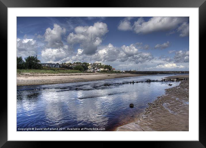 Margy River at low tide Framed Mounted Print by David McFarland