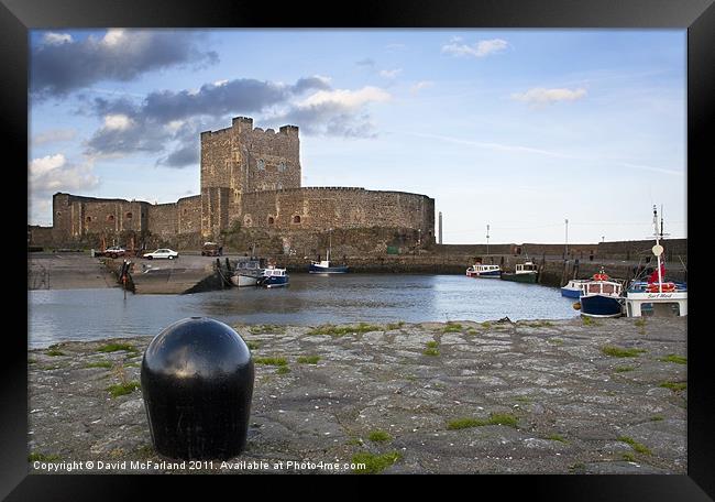 Carrickfergus Castle and historic harbour Framed Print by David McFarland