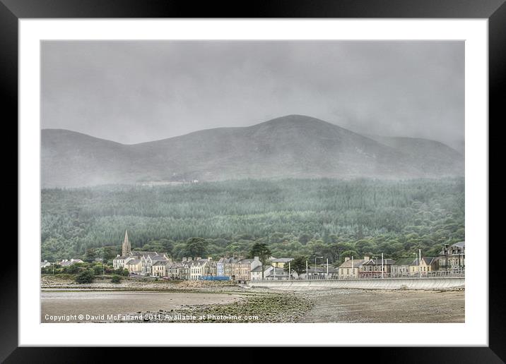 Misty Mournes Framed Mounted Print by David McFarland