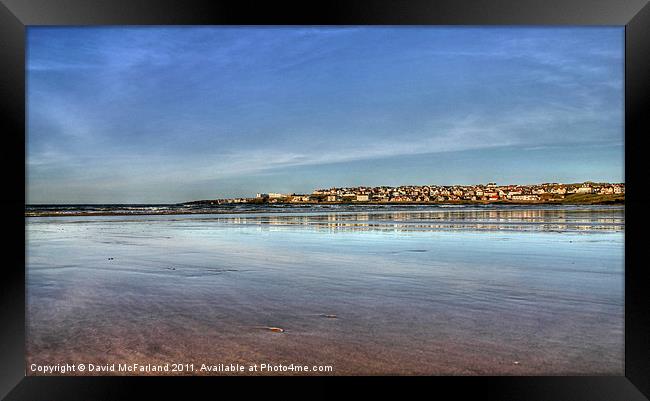 Portstewart, place of reflection Framed Print by David McFarland