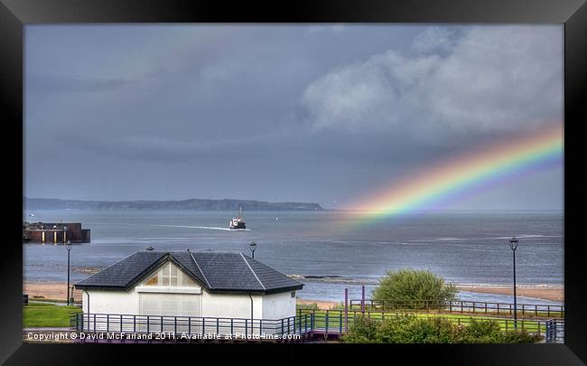 Ferry me over the Rainbow Framed Print by David McFarland