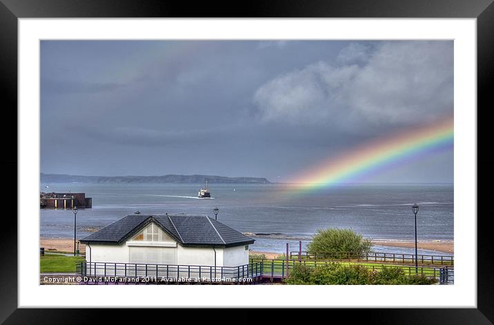 Ferry me over the Rainbow Framed Mounted Print by David McFarland
