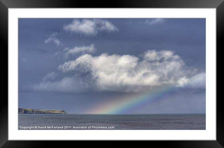 Rathlin Rainbow Framed Mounted Print by David McFarland