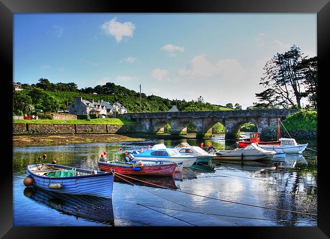 Cushendun reflections Framed Print by David McFarland