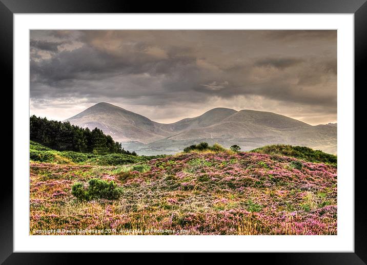 Rain forecast for the Mournes Framed Mounted Print by David McFarland