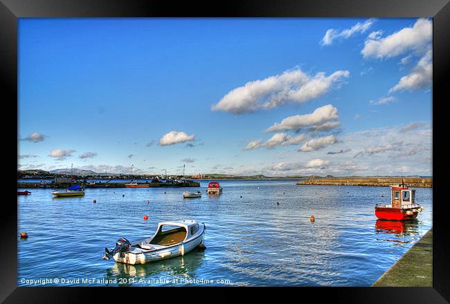 Newcastle harbour, County Down Framed Print by David McFarland