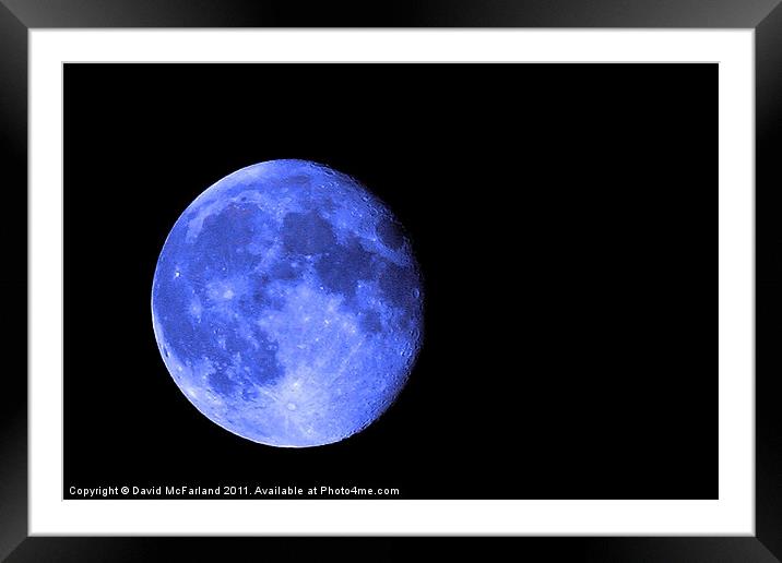 Once in a Blue Moon Framed Mounted Print by David McFarland