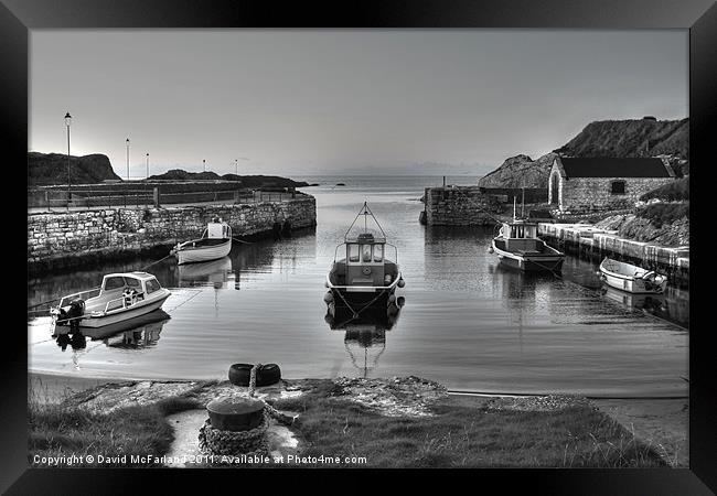 Evening at Ballintoy Harbour, Northern Ireland Framed Print by David McFarland