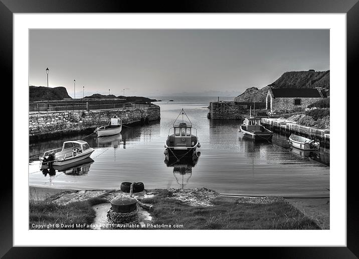 Evening at Ballintoy Harbour, Northern Ireland Framed Mounted Print by David McFarland