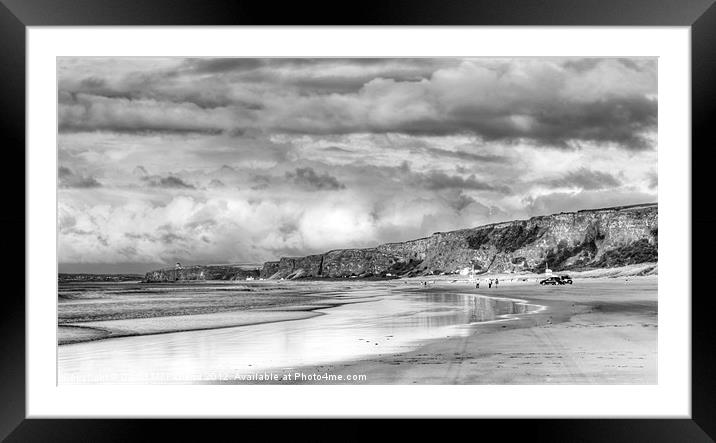 Downhill evening stroll Framed Mounted Print by David McFarland