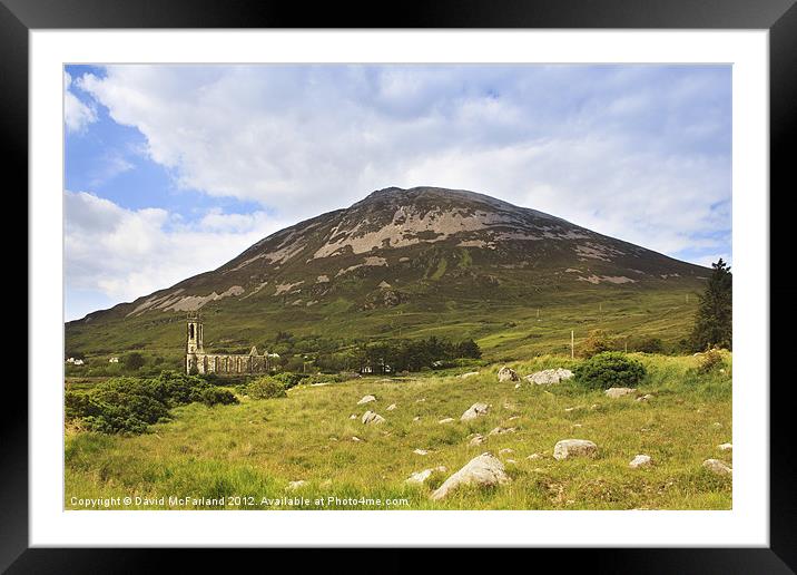 Errigal mountain Framed Mounted Print by David McFarland