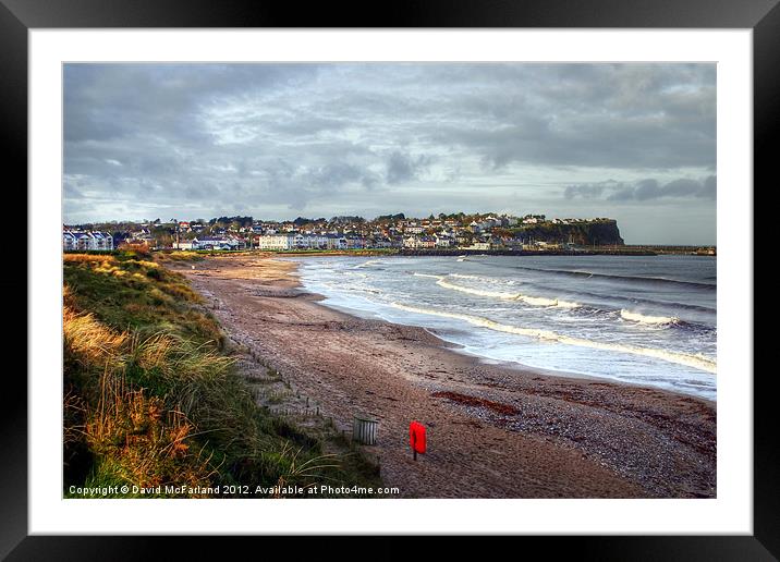 Bracing Ballycastle Beach Framed Mounted Print by David McFarland