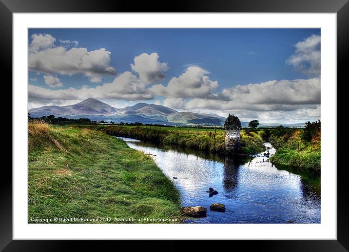 Mourne shadows Framed Mounted Print by David McFarland