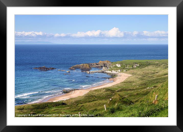 Whitepark Bay to ourselves Framed Mounted Print by David McFarland